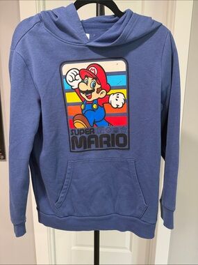 Old Navy Blue Super Mario Graphic Hoodie